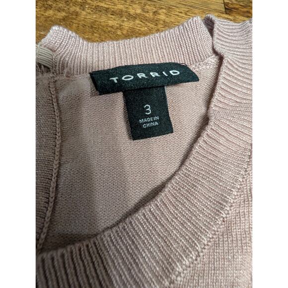 Torrid Size 3x Women's Shirt Top ss Sweater Mauve Pink EUC - Picture 2 of 11